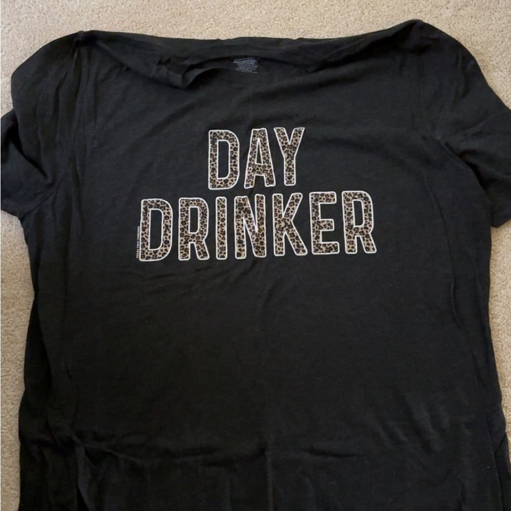 Black 'Day Drinker' Graphic Tee